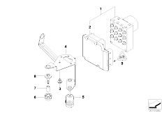 E46 M3 S54 Coupe / Brakes/  Hydro Unit Dsc Control Unit Fastening