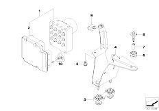 E46 M3 S54 Coupe / Brakes/  Hydro Unit Dsc Control Unit Fastening-2