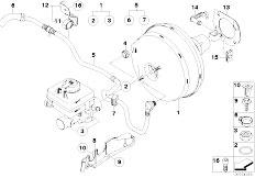 E60N 520i N46N Sedan / Brakes/  Power Brake Unit Depression