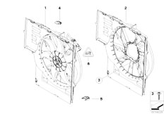 E53 X5 4.4i N62 SAV / Radiator/  Fan Shroud Fan