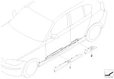 E87 120d M47N2 5 doors / Vehicle Trim/  Retrofit M Cover Entrance