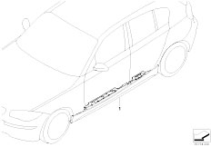 E81 123d N47S 3 doors / Vehicle Trim/  Retrofit Kit M Sill Trim