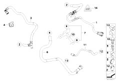 E83N X3 2.0d N47 SAV / Fuel Preparation System Fuel Pipes Mounting Parts