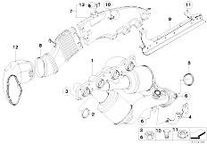 E60N 520i N43 Sedan / Exhaust System/  Exhaust Manifold With Catalyst