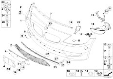 E86 Z4 M3.2 S54 Coupe / Vehicle Trim/  Trim Panel Bumper Front