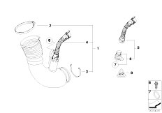 E83N X3 2.0d N47 SAV / Fuel Preparation System Filtered Air Pipe