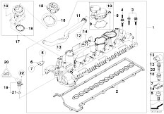 E71 X6 35dX M57N2 SAC / Engine Cylinder Head Cover