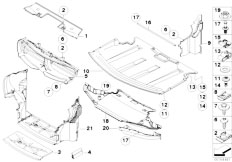 E64 630i N52 Cabrio / Vehicle Trim/  Shielding Engine Compartment Air Ducts