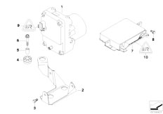 E38 740iL M62 Sedan / Brakes/  Abs Hydro Unit Control Unit Support