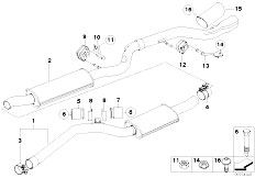 E81 123d N47S 3 doors / Exhaust System Exhaust System Rear