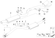 E87N 123d N47S 5 doors / Exhaust System Exhaust System Rear