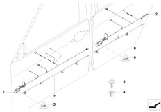 E83N X3 2.0d N47 SAV / Vehicle Electrical System Door Cable Harness