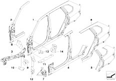 E70 X5 3.0sd M57N2 SAV / Bodywork/  Body Side Frame