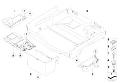 E71 X6 30dX M57N2 SAC / Vehicle Trim/  Trunk Floor Compartment