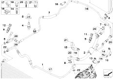 E82 135i N54 Coupe / Heater And Air Conditioning Coolant Lines