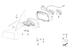E83N X3 2.5si N52N SAV / Vehicle Trim/  Outside Mirror-2