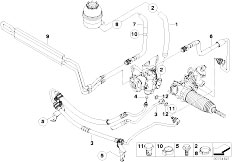 E83N X3 3.0si N52N SAV / Steering/  Hydro Steering Oil Pipes