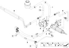 E83N X3 3.0si N52N SAV / Steering/  Hydro Steering Oil Pipes