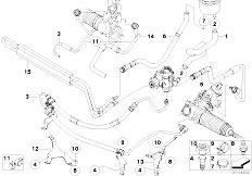 E83N X3 2.0d N47 SAV / Steering/  Hydro Steering Oil Pipes-2