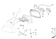 E83N X3 2.5si N52N SAV / Vehicle Trim/  Outside Mirror With Camera