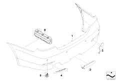 E60 530d M57N2 Sedan / Vehicle Trim/  Bumper Trim Panel Rear