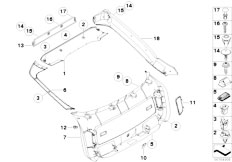 E71 X6 35iX N54 SAC / Vehicle Trim Trim Panel Trunk Lid