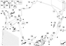 E92 320i N43 Coupe / Heater And Air Conditioning/  Coolant Lines