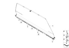 E70 X5 3.0d M57N2 SAV / Vehicle Trim/  Roller Sun Visor Rear Door