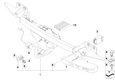 E60N 540i N62N Sedan / Equipment Parts Trailer Tow Hitch Electrically Pivoted