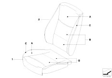 E90 330d M57N2 Sedan / Individual Equipment/  Individual Cover Basic Seat Front Lc