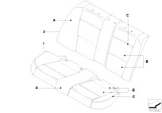 E90 320si N45 Sedan / Individual Equipment/  Individual Cover Sport Seat Rear Lc