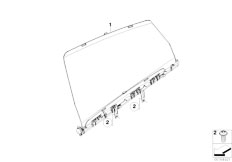 E71 X6 35iX N54 SAC / Vehicle Trim Roller Sun Visor Rear Door