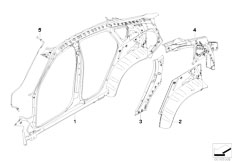 E71 X6 50iX N63 SAC / Bodywork/  Single Components For Body Side Frame