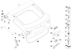 E71 X6 35dX M57N2 SAC / Bodywork/  Trunk Lid