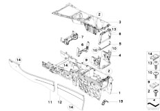 E71 X6 50iX N63 SAC / Vehicle Trim/  Carrier Centre Console