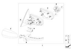 E71 X6 35iX N54 SAC / Vehicle Trim/  Electrochromic Outside Mirror S430a