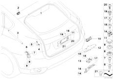 E71 X6 30dX M57N2 SAC / Vehicle Trim/  Mounting Parts Rear Lid