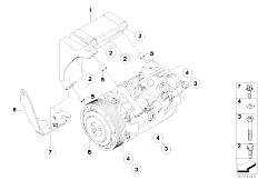 E60N 520i N43 Sedan / Heater And Air Conditioning/  Air Conditioner Compressor Mounting Part