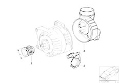 E36 M3 3.2 S50 Cabrio / Engine Electrical System Alternator Individual Parts 115a