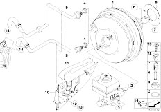 E70 X5 3.0d M57N2 SAV / Brakes Power Brake Unit Depression