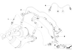 E60N 520i N46N Sedan / Exhaust System Lambda Probe Fixings