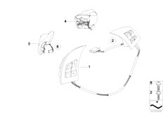 E71 X6 50iX N63 SAC / Vehicle Electrical System/  Switch Multifunct Steering Wheel