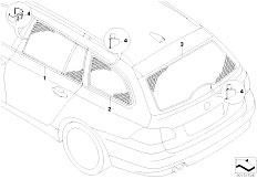 E61 525d M57N Touring / Vehicle Trim/  Sun Visor-2