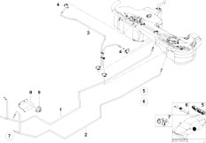 E46 320d M47 Sedan / Fuel Supply/  Fuel Pipe And Mounting Parts