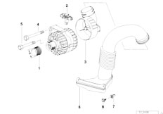 E39 525tds M51 Sedan / Engine Electrical System Alternator Parts 140a