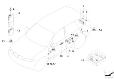 E53 X5 3.0i M54 SAV / Lighting Various Lamps Spare Bulbs Box