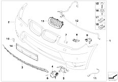 E83N X3 2.0d M47N2 SAV / Vehicle Trim/  Trim Panel Bumper Front Aerod Pckage Ii