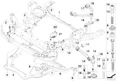 E71 X6 35iX N54 SAC / Front Axle Frnt Axle Support Wishbone Tension Strut