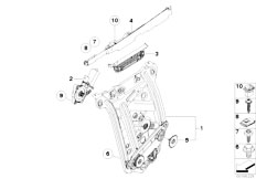 E88 118i N43 Cabrio / Vehicle Trim/  Side Window Mechanism Rear