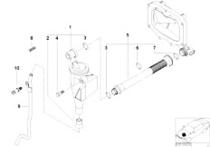 E39 540i M62 Sedan / Engine/  Crankcase Ventilation Oil Separator-2